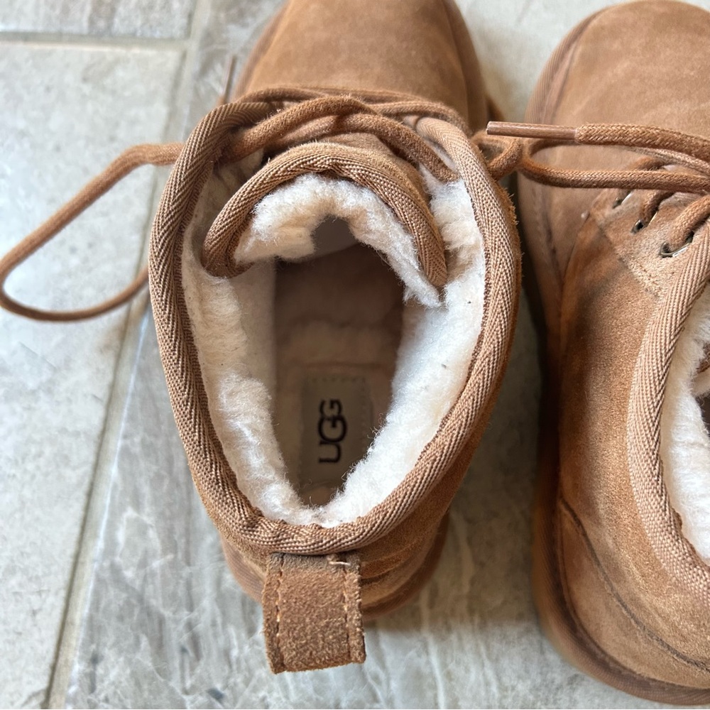 NWOT Women’s UGG Neumel Chukka Lace Up Ankle Boots in Chestnut, Size 7 - Picture 10 of 12